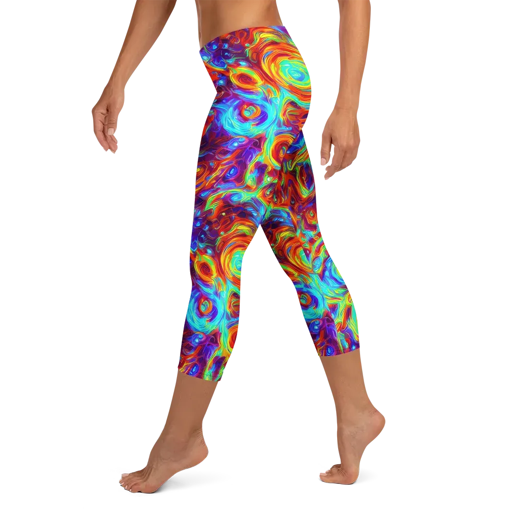 Fever Spiral on Capri Leggings — Left