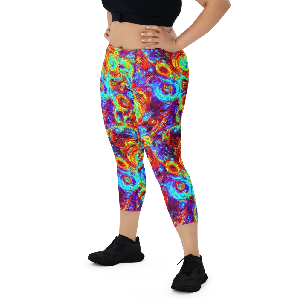 Fever Spiral on Capri Leggings — Front
