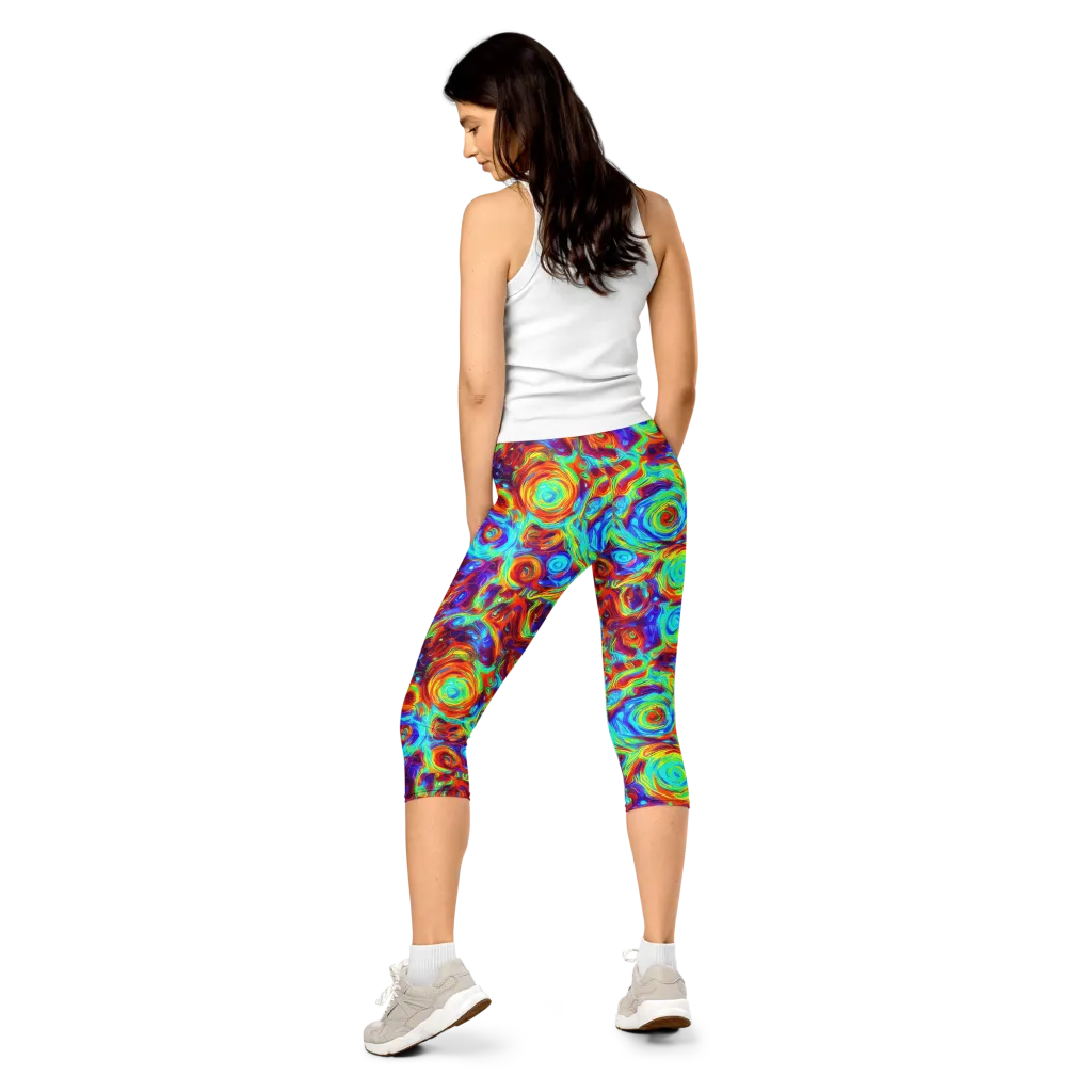 Fever Spiral on Capri Leggings — Back