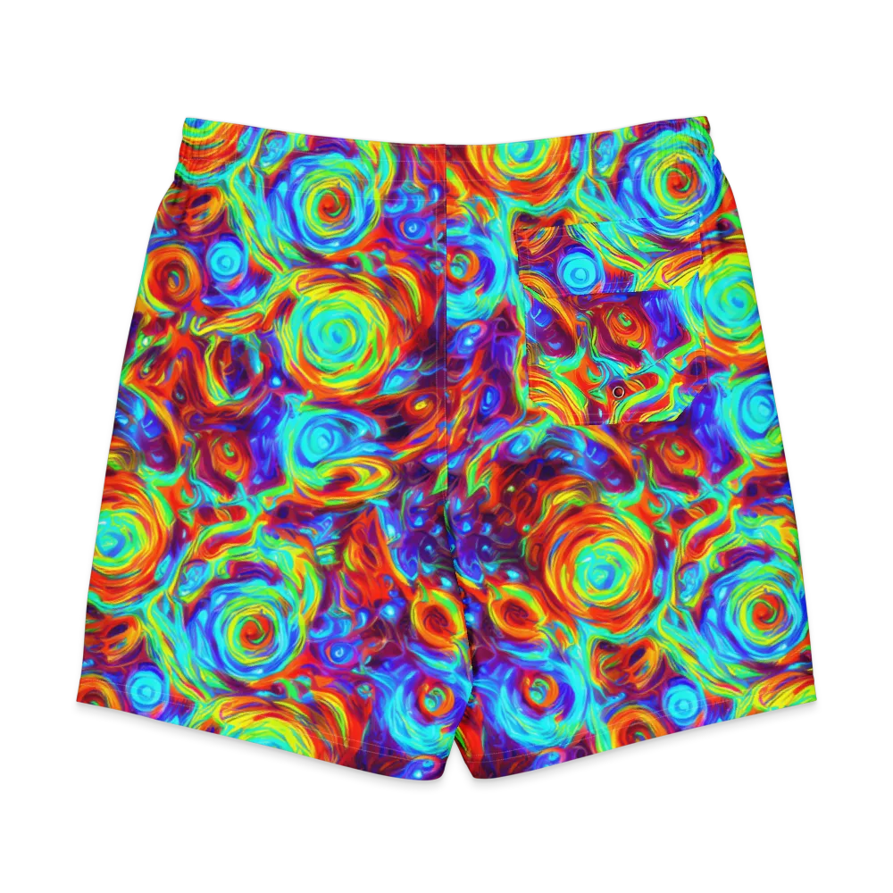 Fever Spiral on Men's Board Shorts — Back