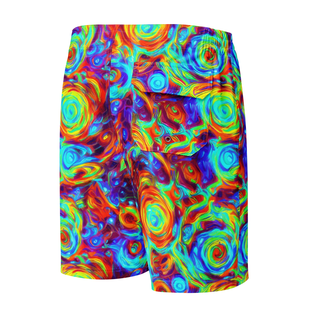 Fever Spiral on Men's Board Shorts — Back