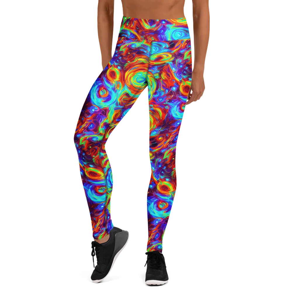 Fever Spiral on Yoga Leggings — Front