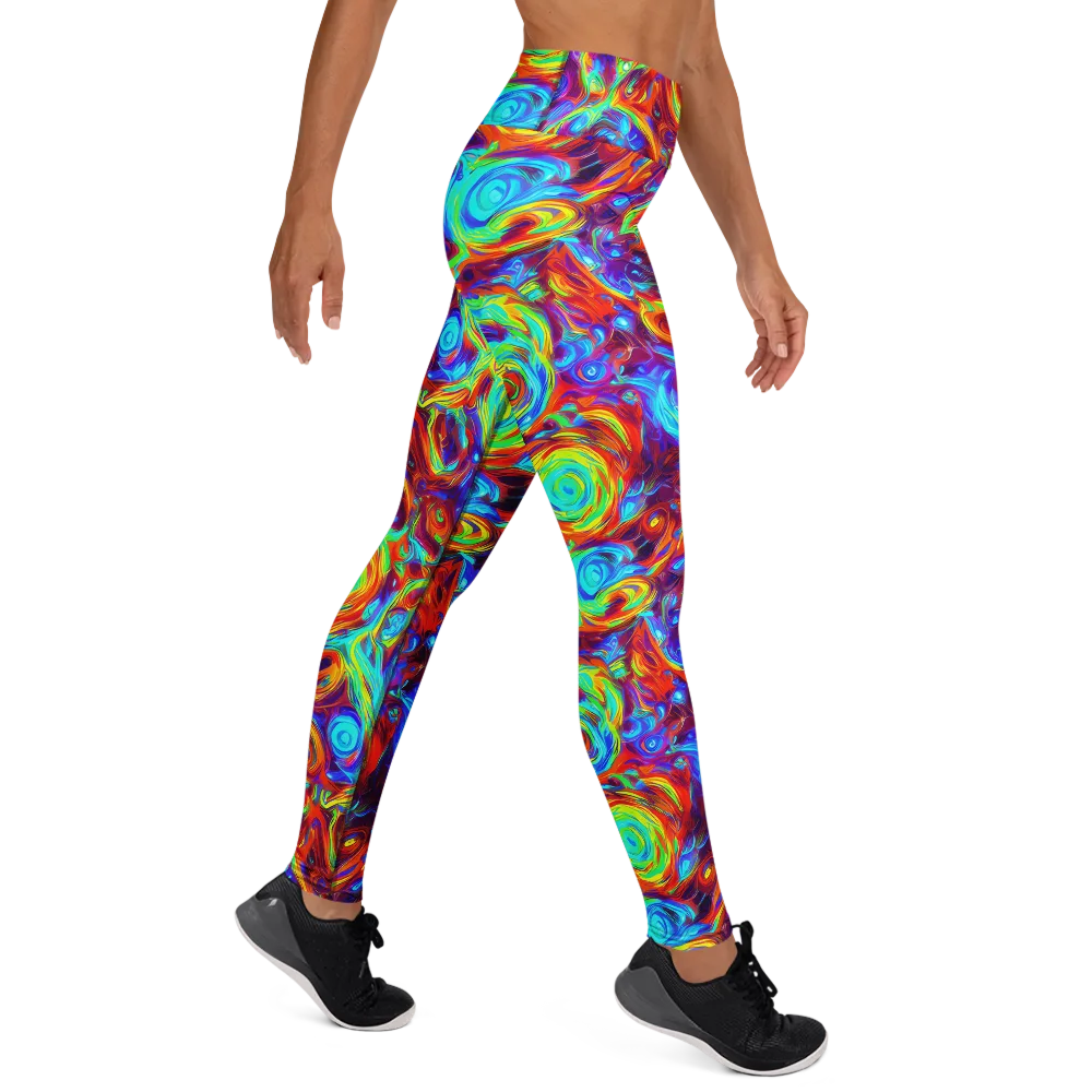 Fever Spiral on Yoga Leggings — Right