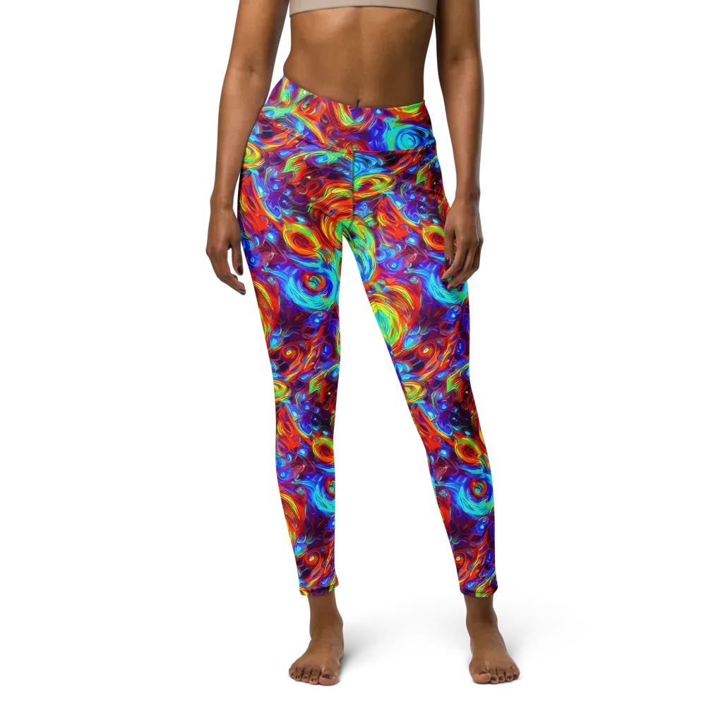 Fever Spiral on Yoga Leggings — Front