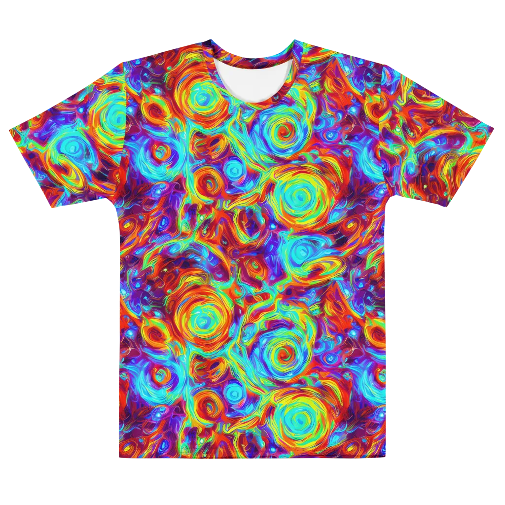 Fever Spiral on Men's Cotton Crew Neck T-Shirt — Front