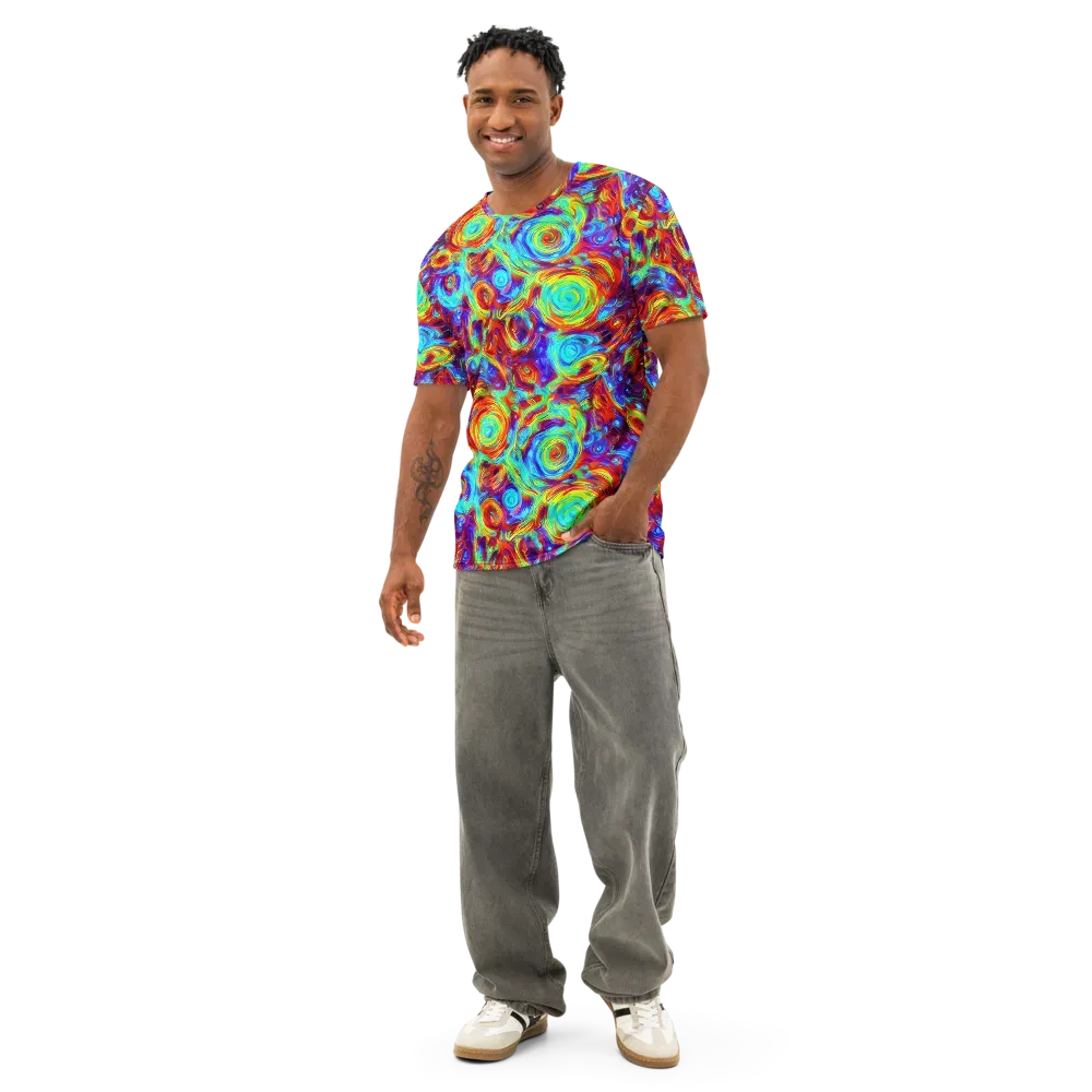 Fever Spiral on Men's Cotton Crew Neck T-Shirt — Front