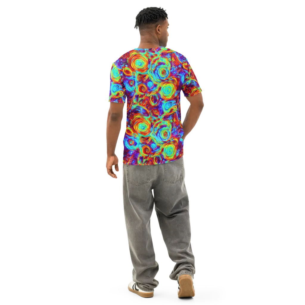 Fever Spiral on Men's Cotton Crew Neck T-Shirt — Back