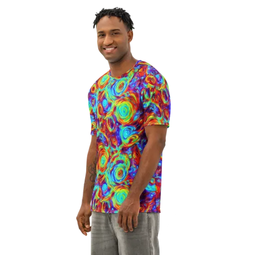 Fever Spiral on a Men's Cotton Crew Neck T-Shirt