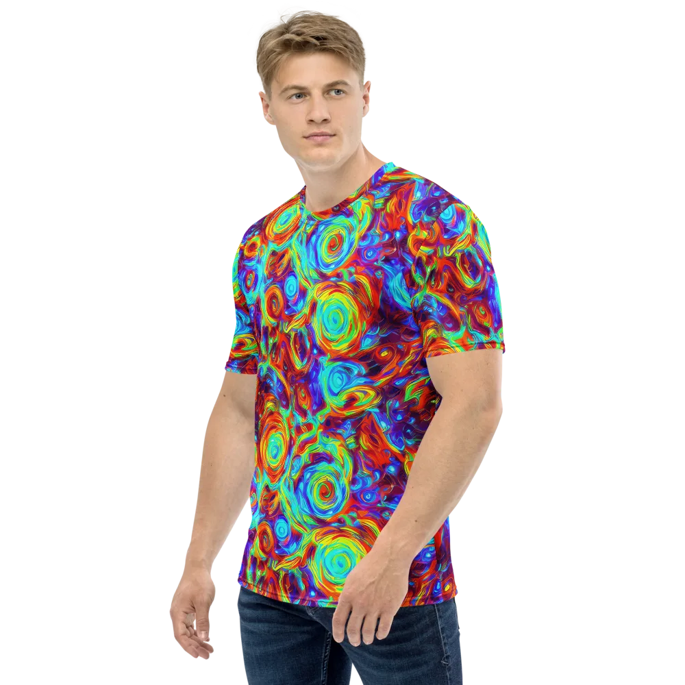 Fever Spiral on Men's Crew Neck T-Shirt — Left