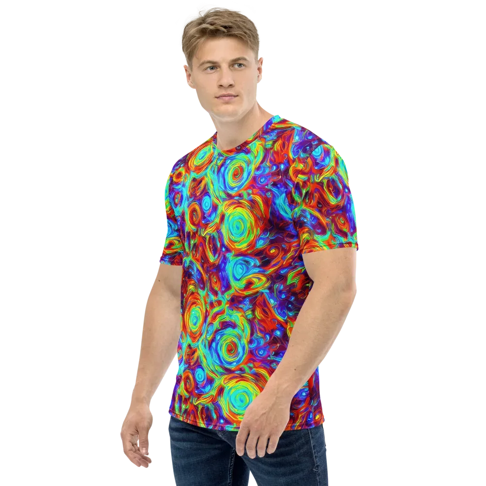 Fever Spiral on Men's Crew Neck T-Shirt — Left