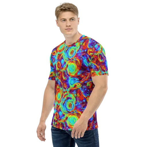 Fever Spiral on a Men's Crew Neck T-Shirt