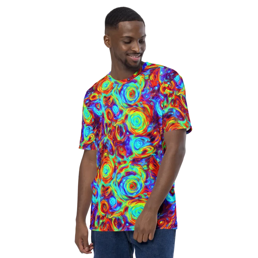 Fever Spiral on Men's Crew Neck T-Shirt — Left