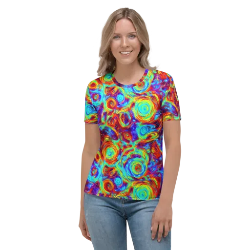 Fever Spiral on a Women's Crew Neck T-Shirt