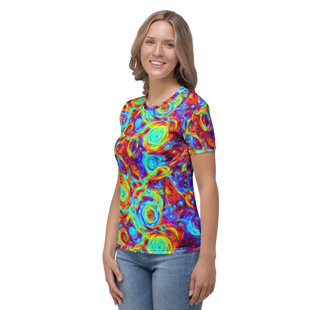 Fever Spiral on Women's Crew Neck T-Shirt — Left