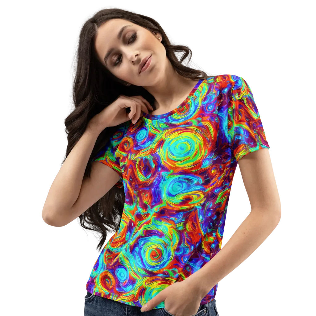 Fever Spiral on Women's Crew Neck T-Shirt — Left Front