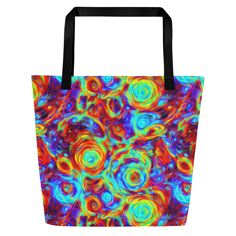 Fever Spiral on Large Tote Bag W/ Pocket — Front
