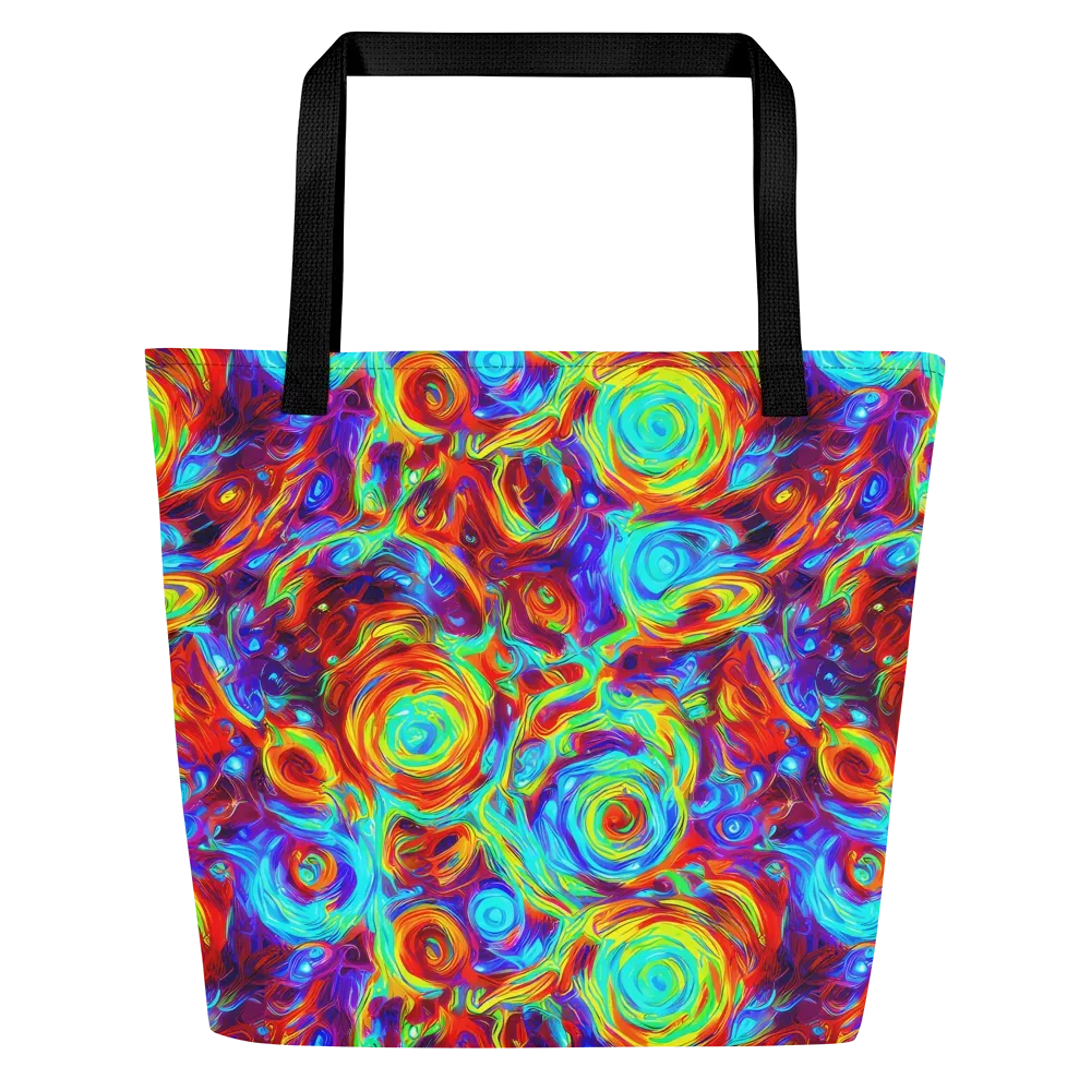 Fever Spiral on Large Tote Bag W/ Pocket — Front