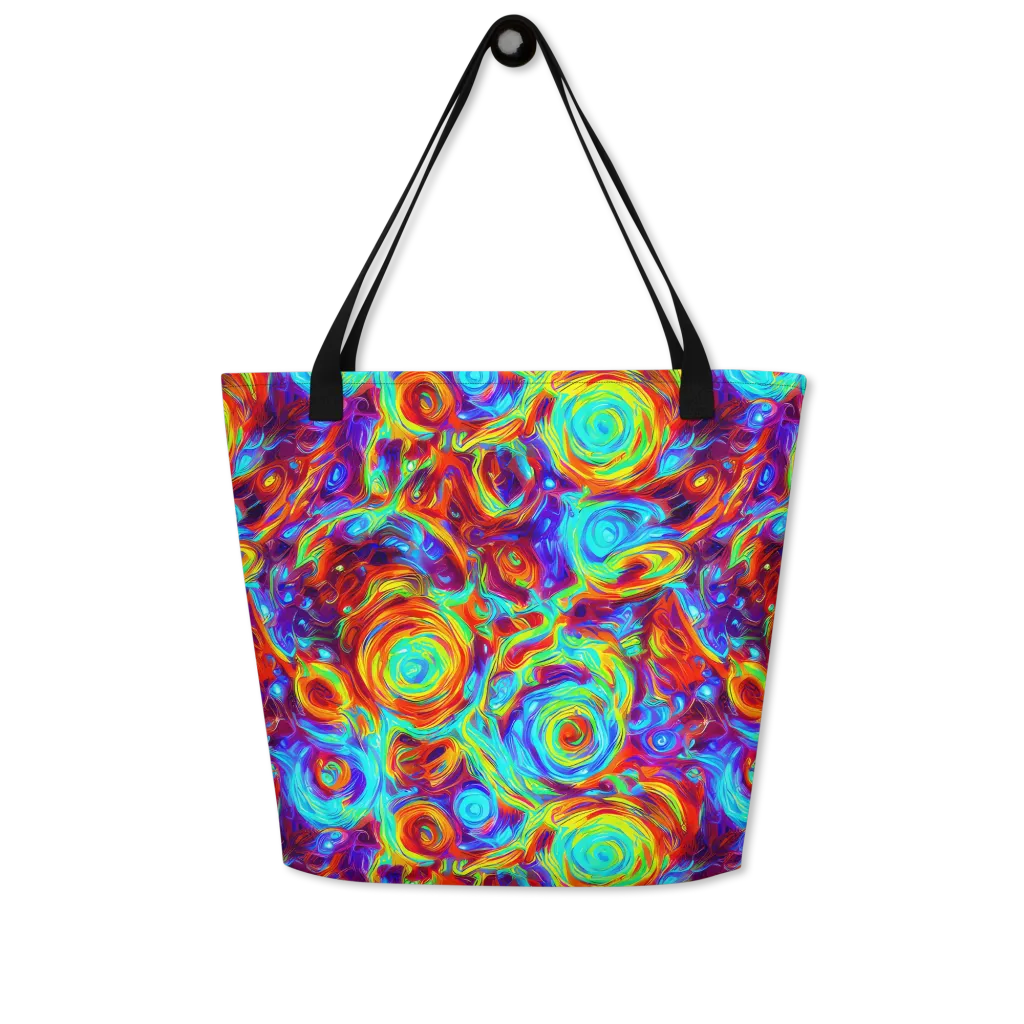 Fever Spiral on Large Tote Bag W/ Pocket — Front