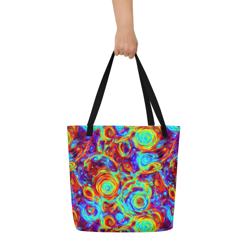 Fever Spiral on Large Tote Bag W/ Pocket — Front