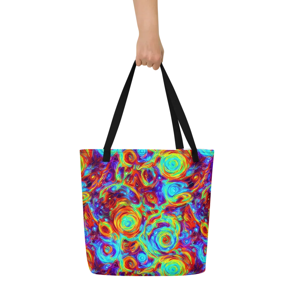 Fever Spiral on Large Tote Bag W/ Pocket — Front