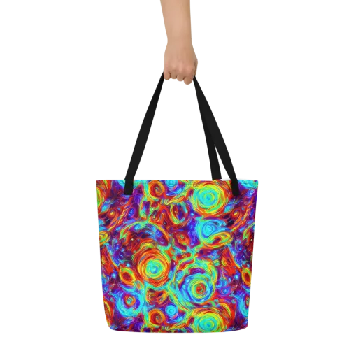 Fever Spiral on a Large Tote Bag W/ Pocket