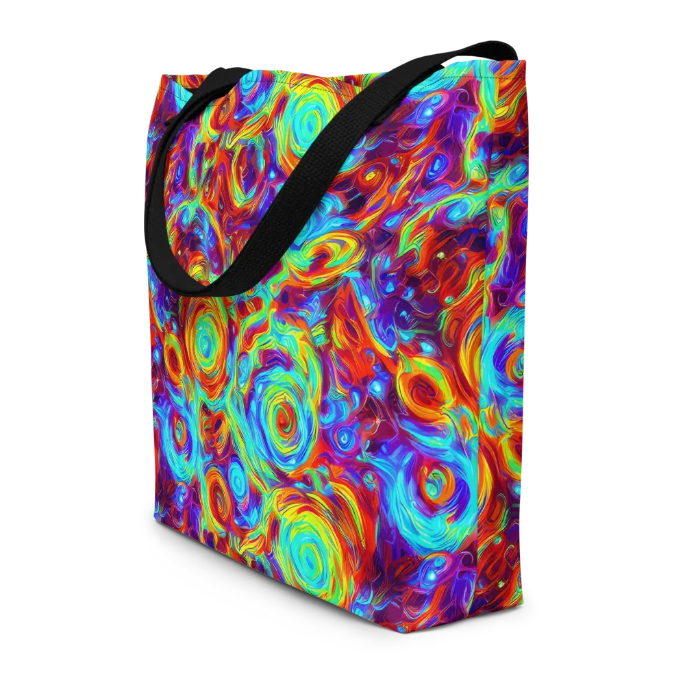 Fever Spiral on Large Tote Bag W/ Pocket — Front