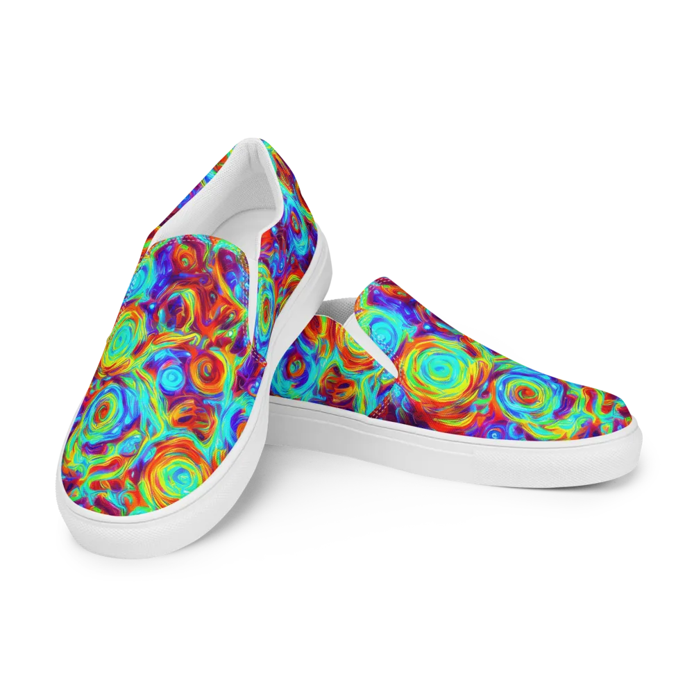 Fever Spiral on Women's Slip-On Canvas Shoes — Left Front