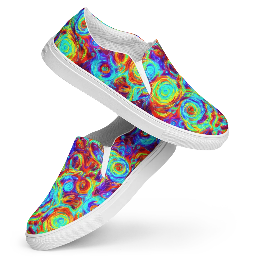Fever Spiral on Women's Slip-On Canvas Shoes — Front