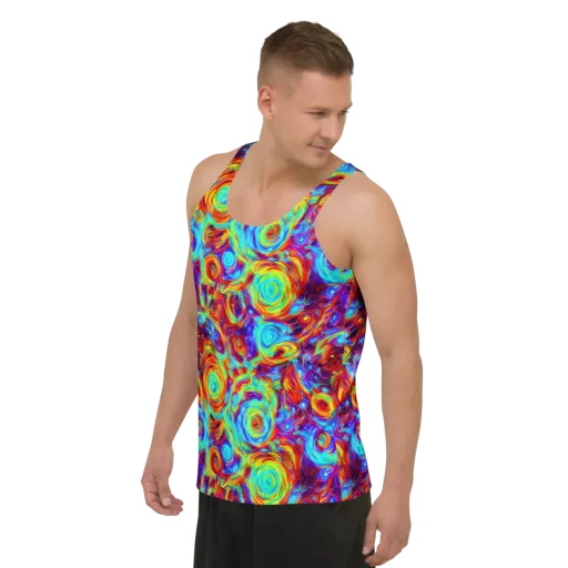 Fever Spiral on a Men's Tank Top