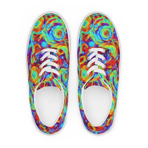 Fever Spiral on a Men's Lace-Up Canvas Shoes