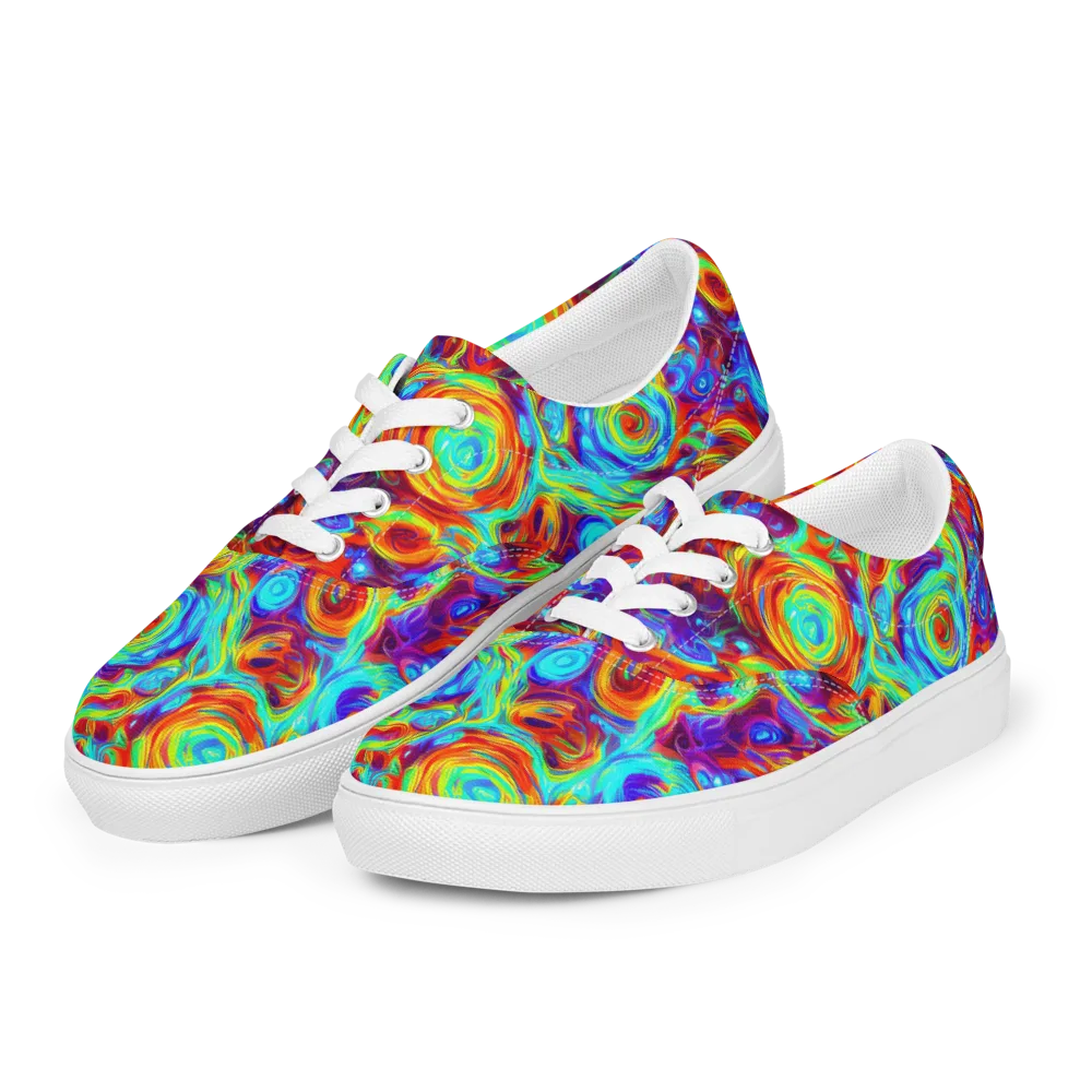 Fever Spiral on Men's Lace-Up Canvas Shoes — Left Front