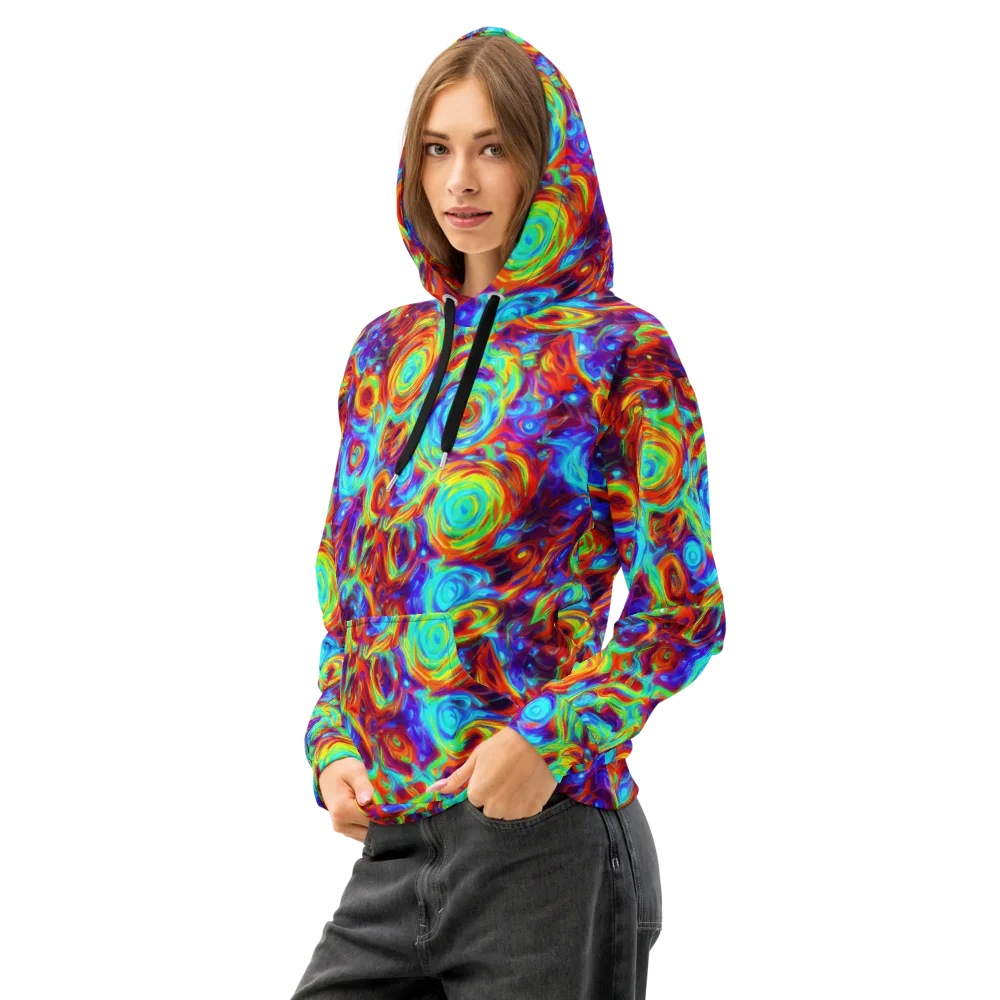 Fever Spiral on Cotton Hoodie — Left Front