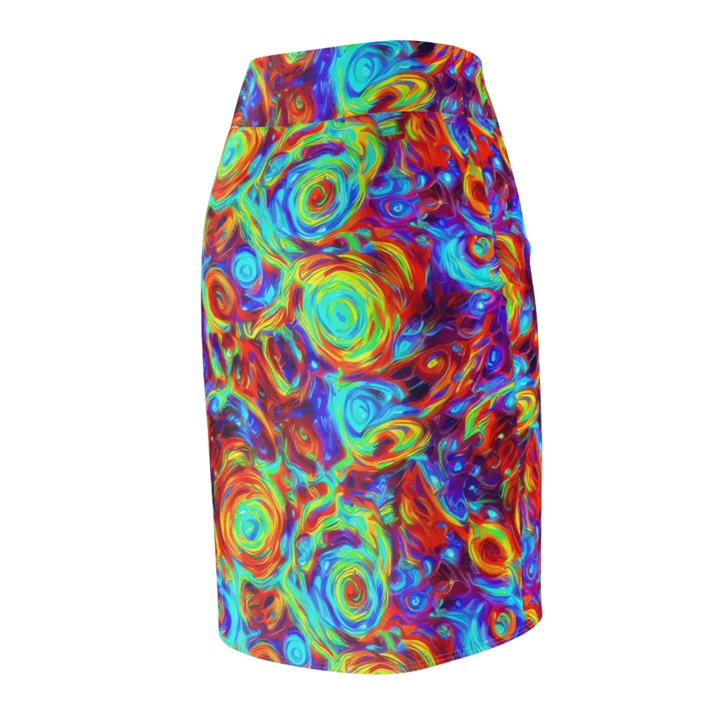 Fever Spiral on Pencil Skirt — Back Side