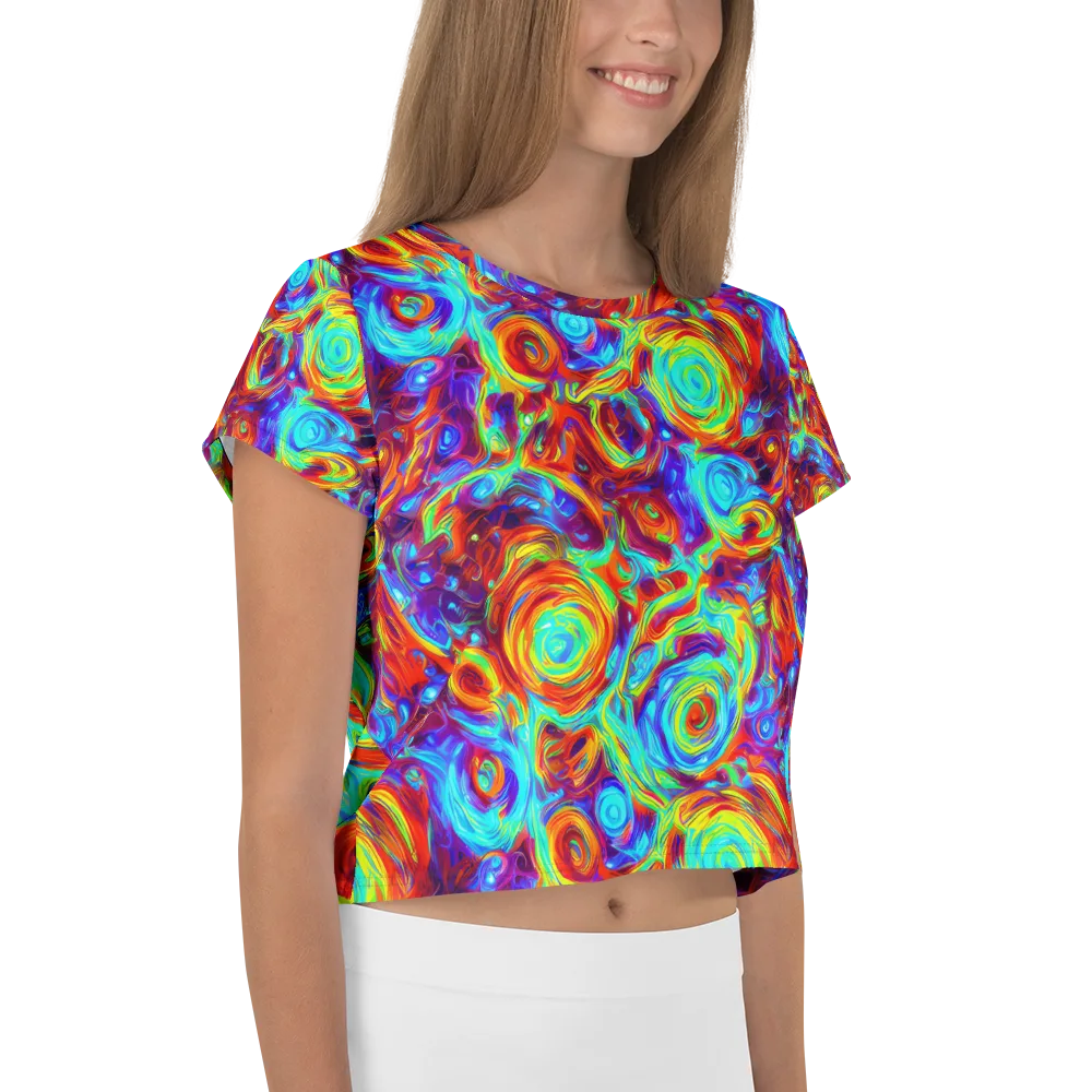 Fever Spiral on Crop Tee — Right