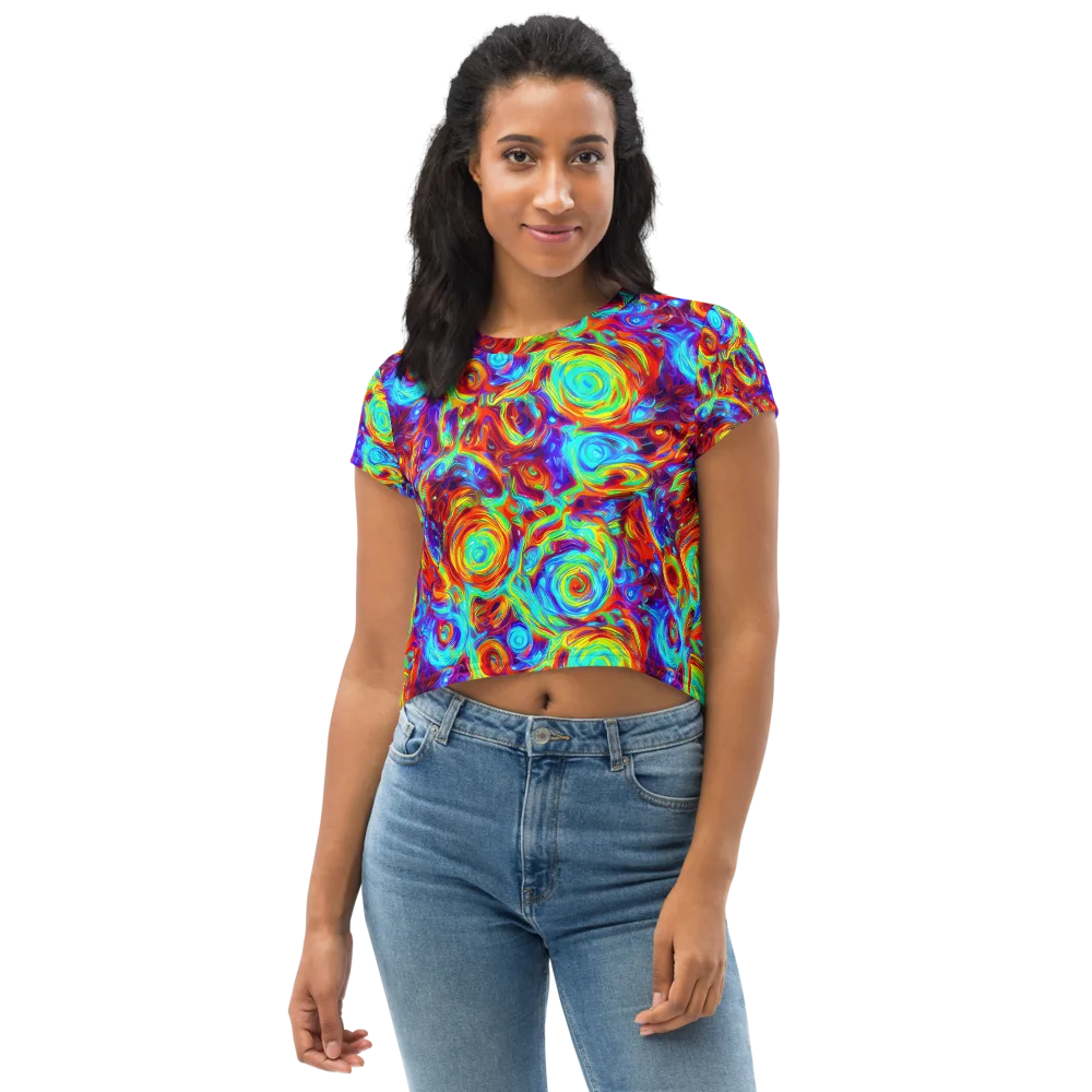Fever Spiral on Crop Tee — Front