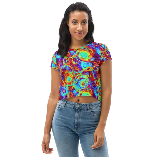 Fever Spiral on a Crop Tee