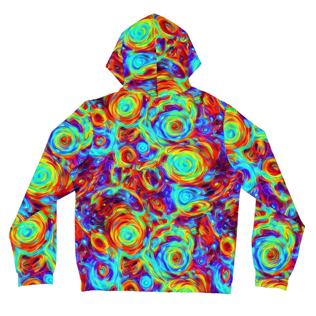 Fever Spiral on Women's Full-Zip Hoodie — Back