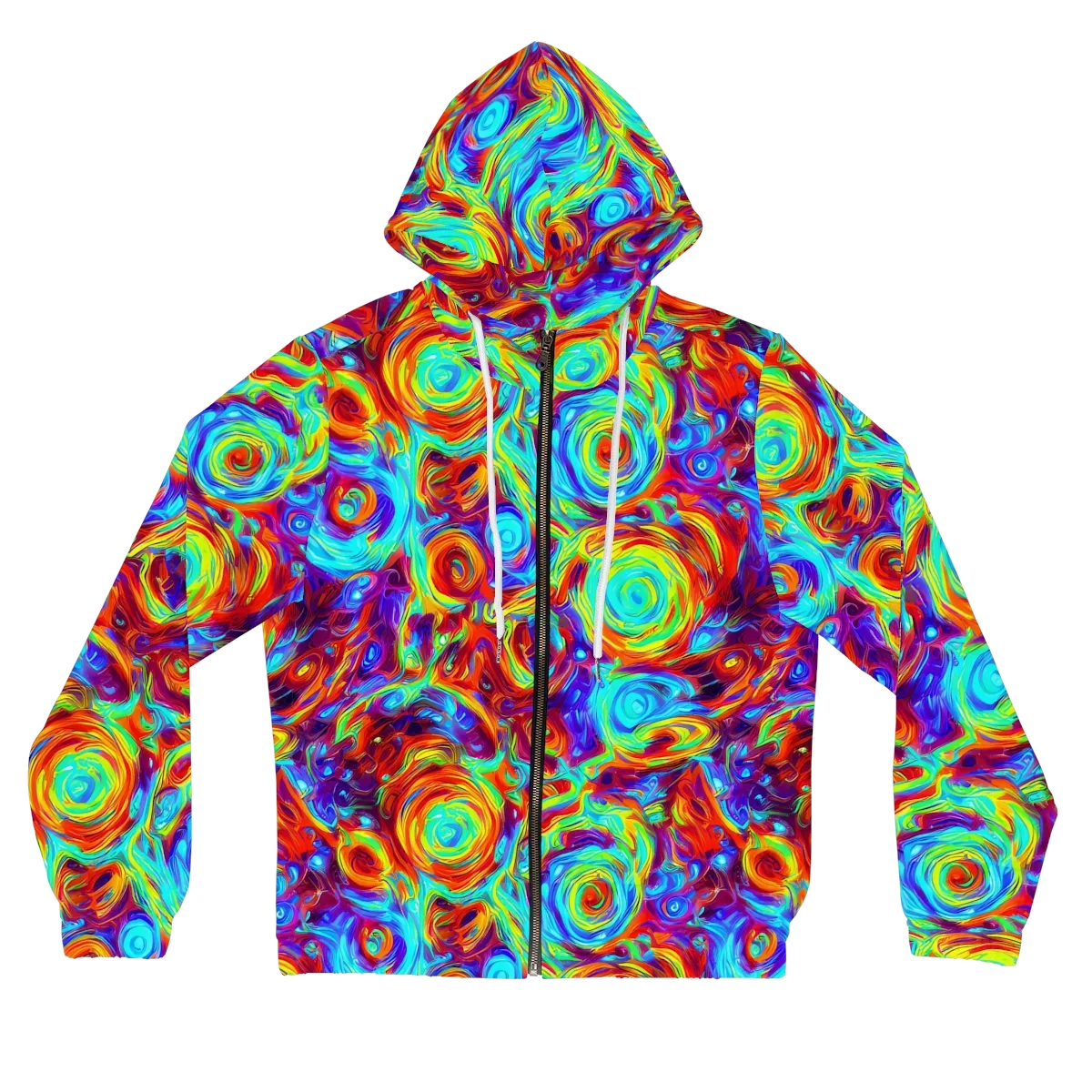 Fever Spiral on Women's Full-Zip Hoodie — Front