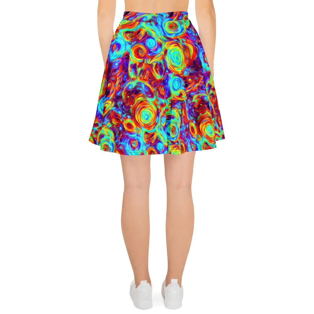 Fever Spiral on Skater Skirt — Back
