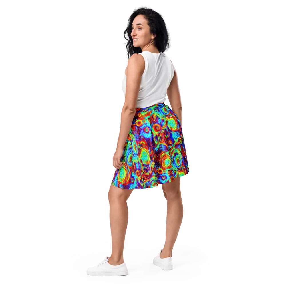 Fever Spiral on Skater Skirt — Back