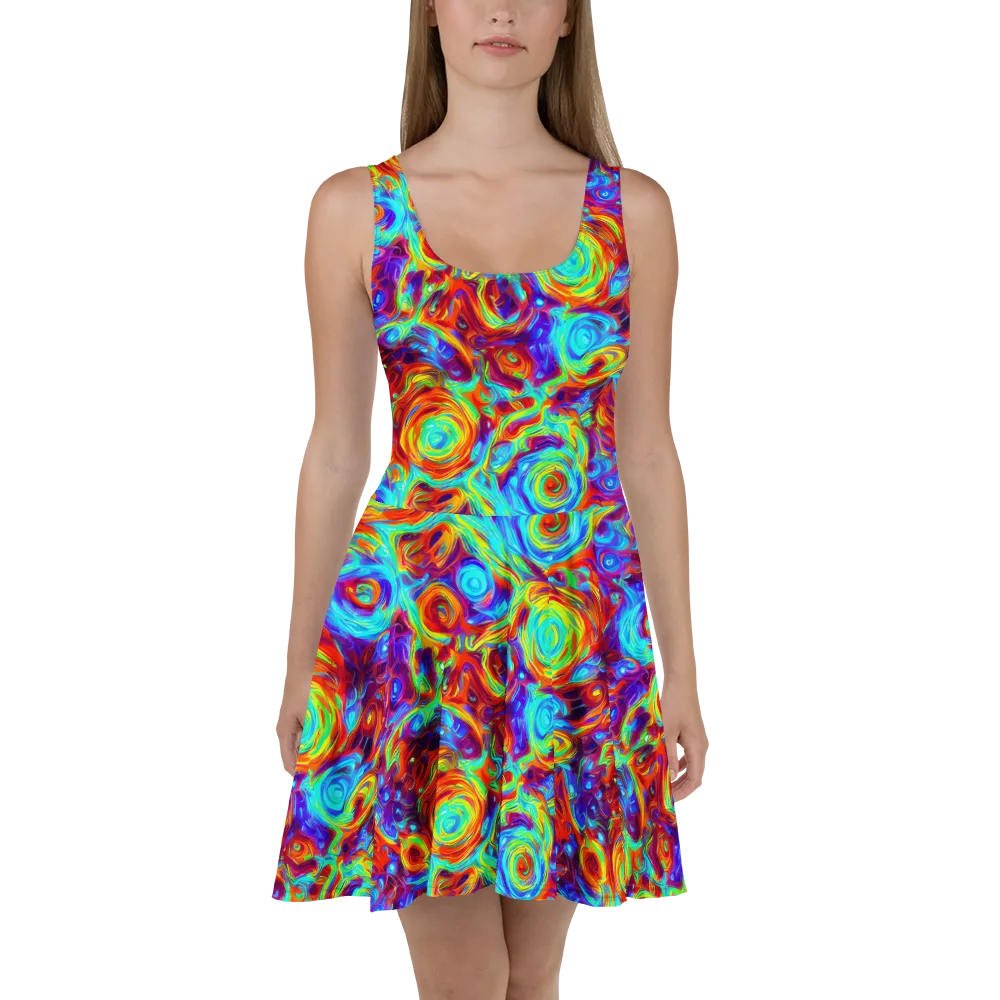Fever Spiral on Skater Dress — Front