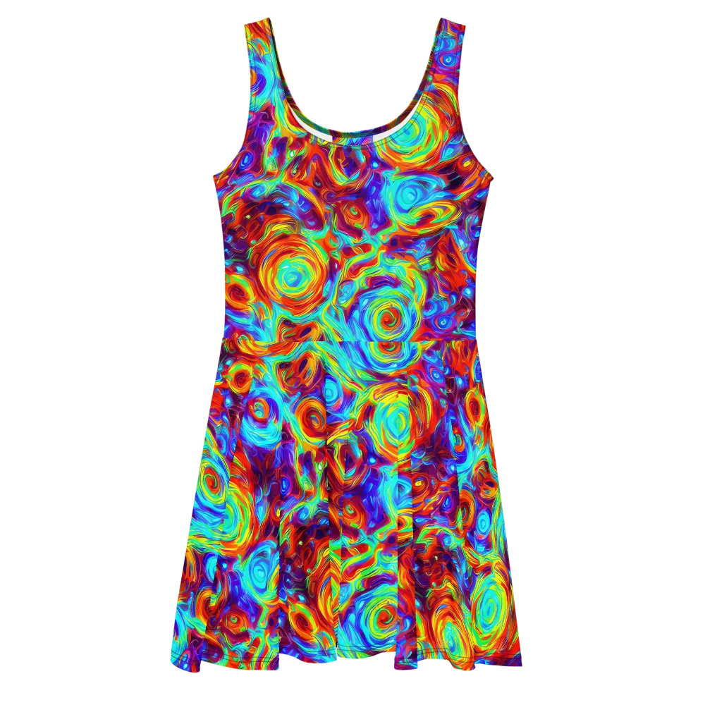 Fever Spiral on Skater Dress — Front