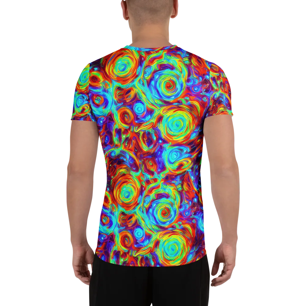Fever Spiral on Men's Athletic T-Shirt — Back