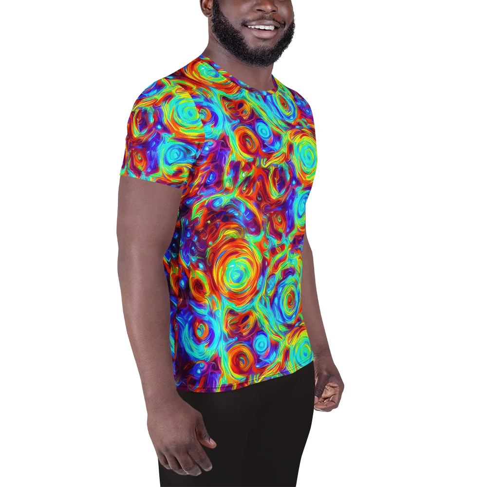 Fever Spiral on Men's Athletic T-Shirt — Right