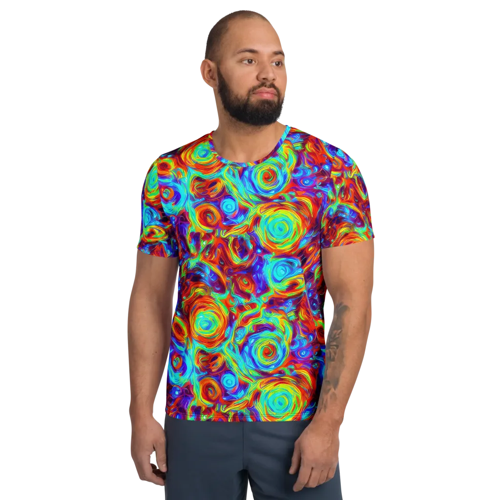 Fever Spiral on Men's Athletic T-Shirt — Front