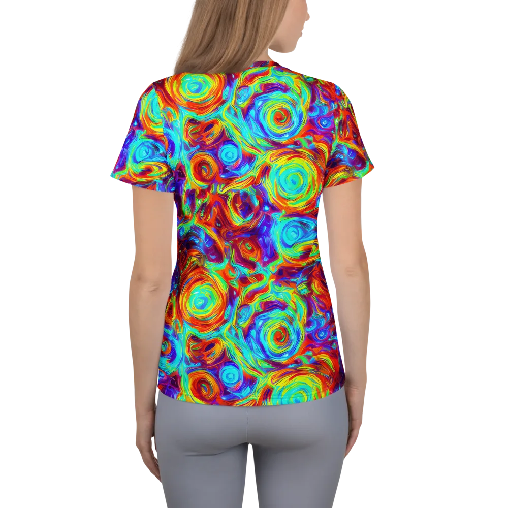 Fever Spiral on Women's Athletic T-Shirt — Back