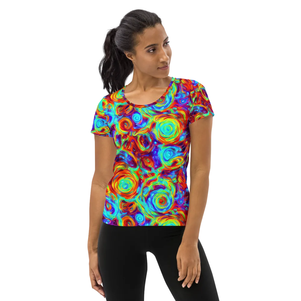 Fever Spiral on Women's Athletic T-Shirt — Front