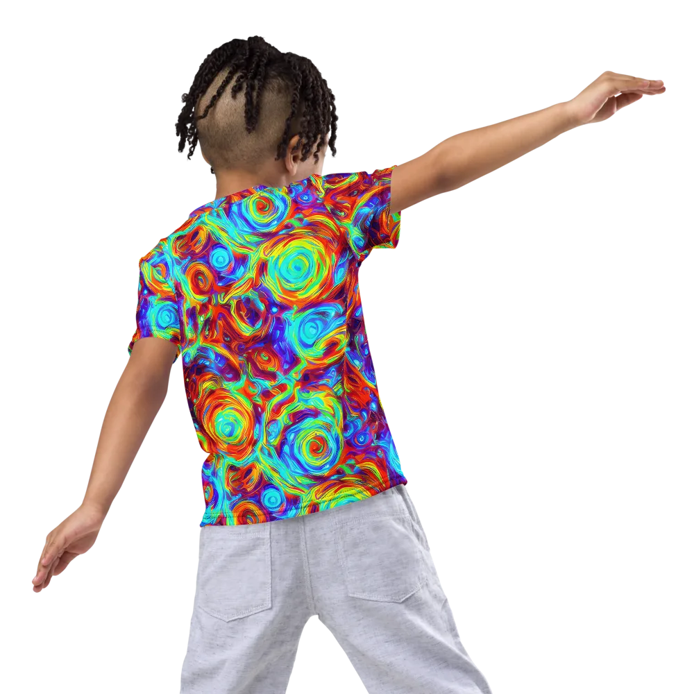 Fever Spiral on Kids Crew Neck T-Shirt — Back