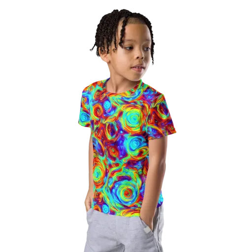 Fever Spiral on a Kids Crew Neck T-Shirt