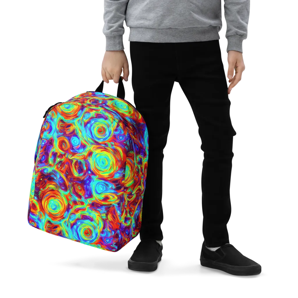 Fever Spiral on Minimalist Backpack — Zoomed-in
